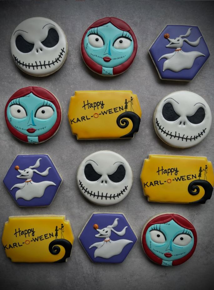 Personalized Nightmare Before Christmas themed Halloween cookie set